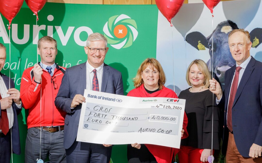 Aurivo presents Croí Heart & Stroke Charity with €40,000 to fund Courtyard Apartments